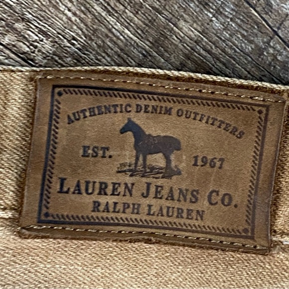 Lauren Ralph Lauren Jeans Women 16W Tan Bootcut Studded Western Cowgirl Denim - Picture 9 of 9
